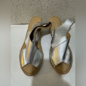New Andre Assous Women's Metallic Wedge Sandals_ 36